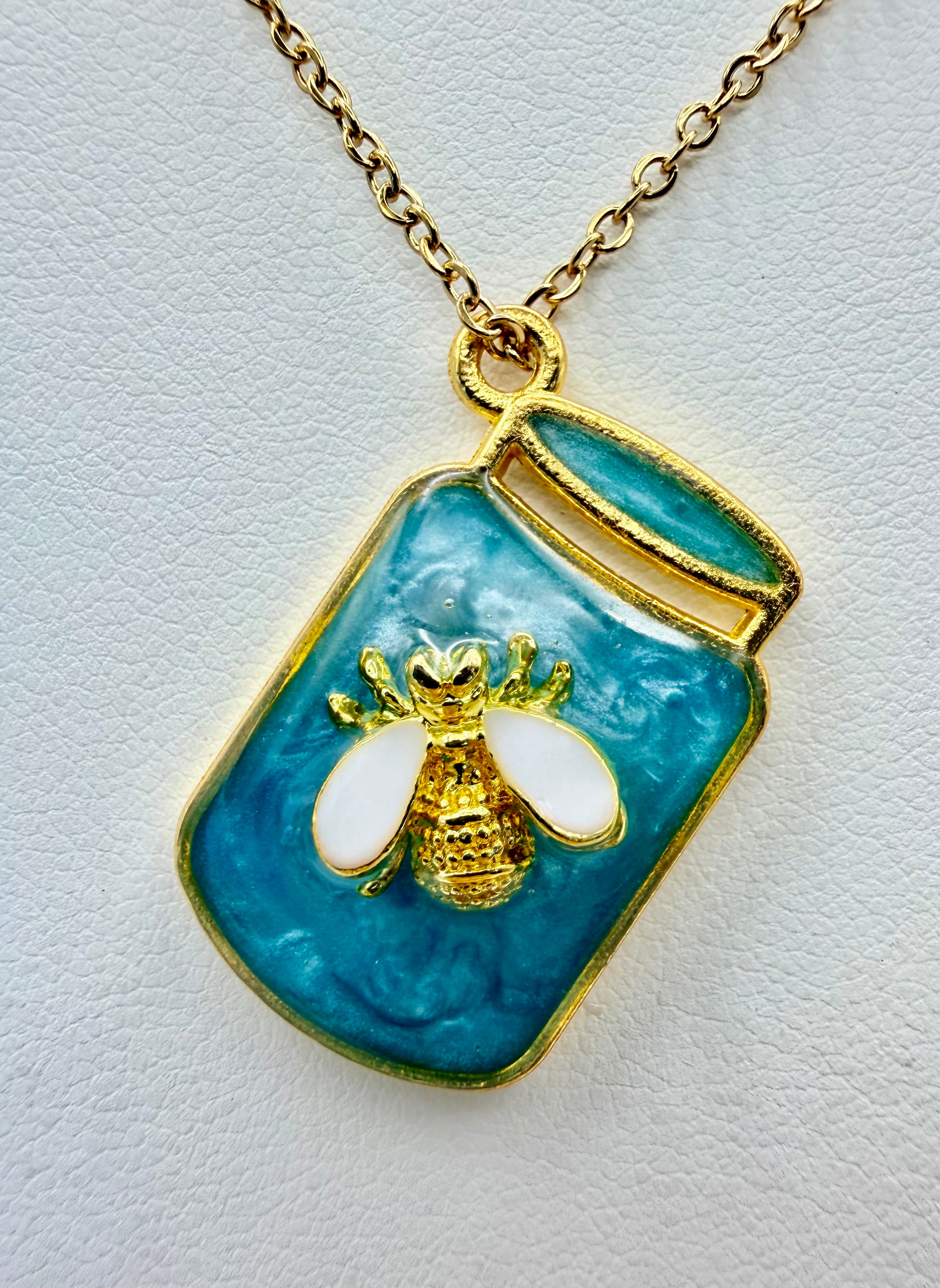 Blue Honey | Resin Necklace