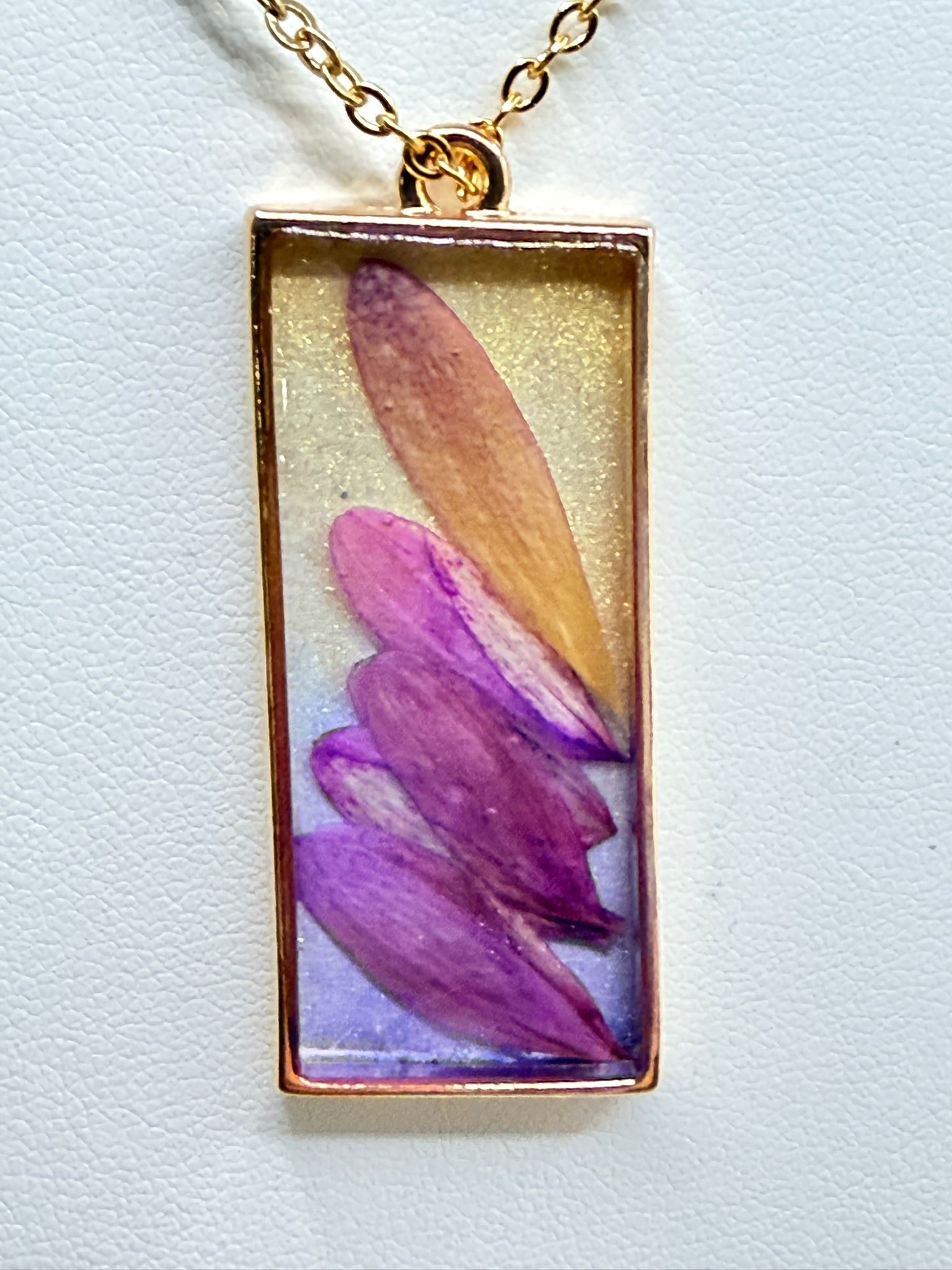 Petal Drift | Resin Necklace