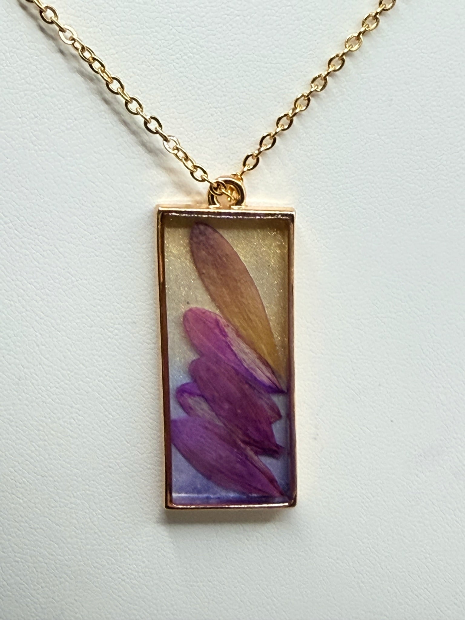 Petal Drift | Resin Necklace