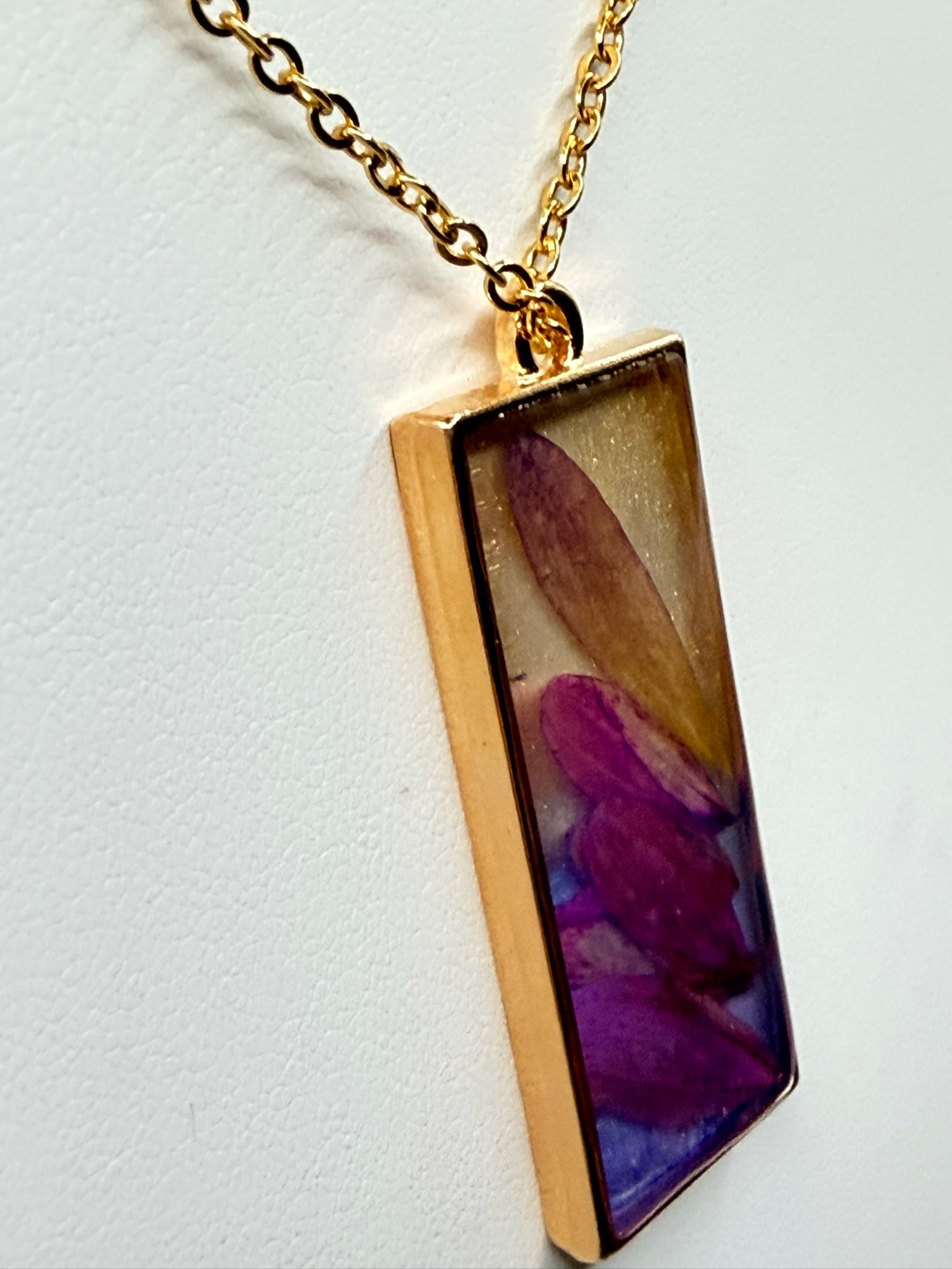 Petal Drift | Resin Necklace