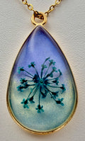 Ocean Aqua Fireworks | Resin Necklace