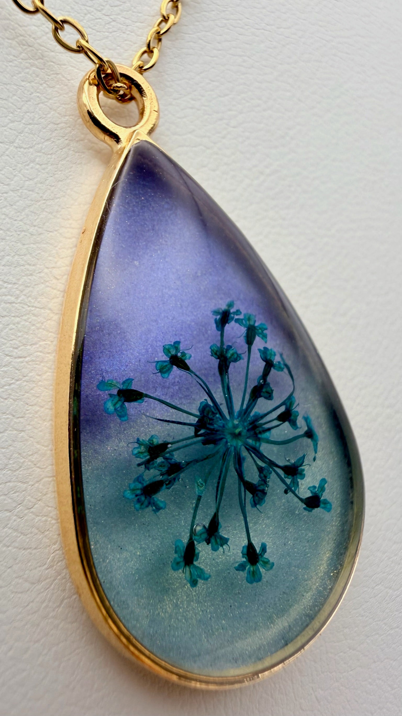 Ocean Aqua Fireworks | Resin Necklace