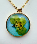 Yellow Pansy | Resin Necklace