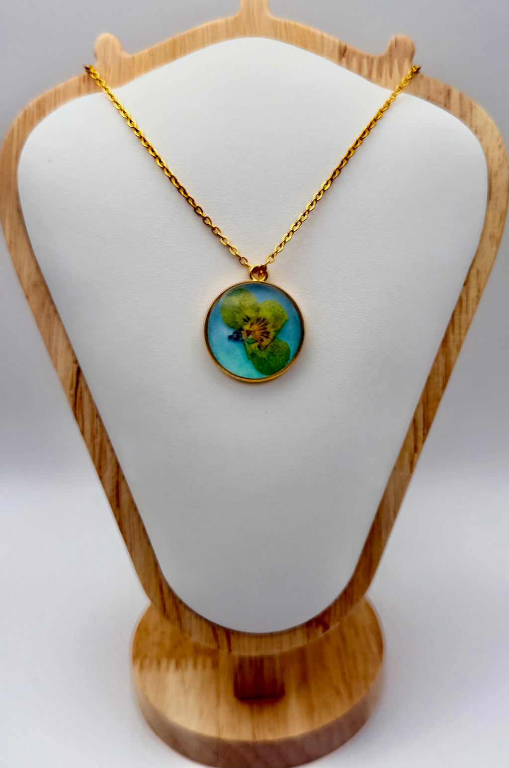 Yellow Pansy | Resin Necklace