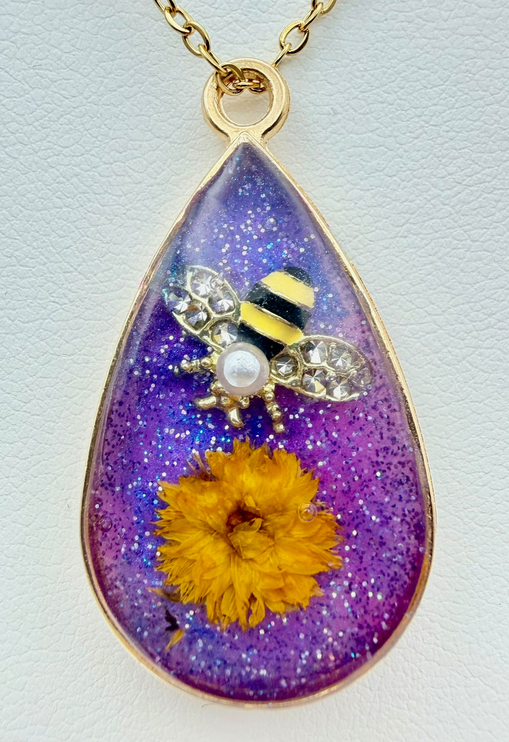 Midnight Sky Bee | Resin Necklace