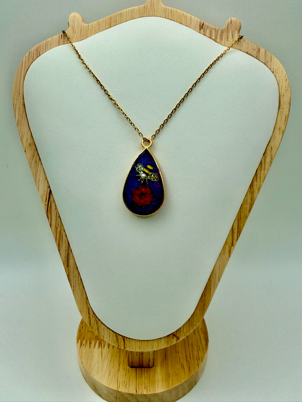Midnight Sky Bee | Resin Necklace
