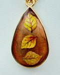 Leaf & Coffee | Resin Necklace