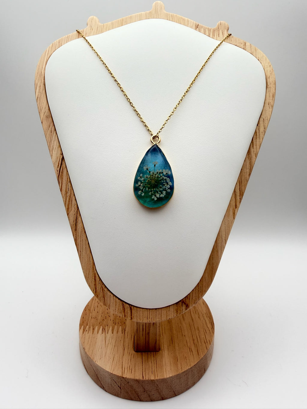 Aqua Wedding Bloom | Resin Necklace