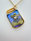 Pansy Power Bee | Resin Necklace