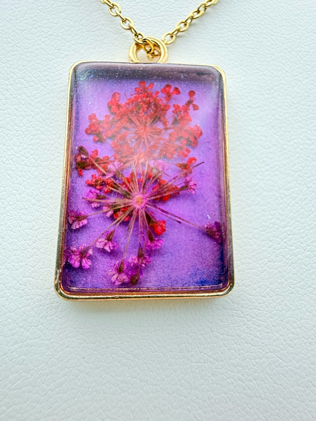 Pink Fireworks | Resin Necklace