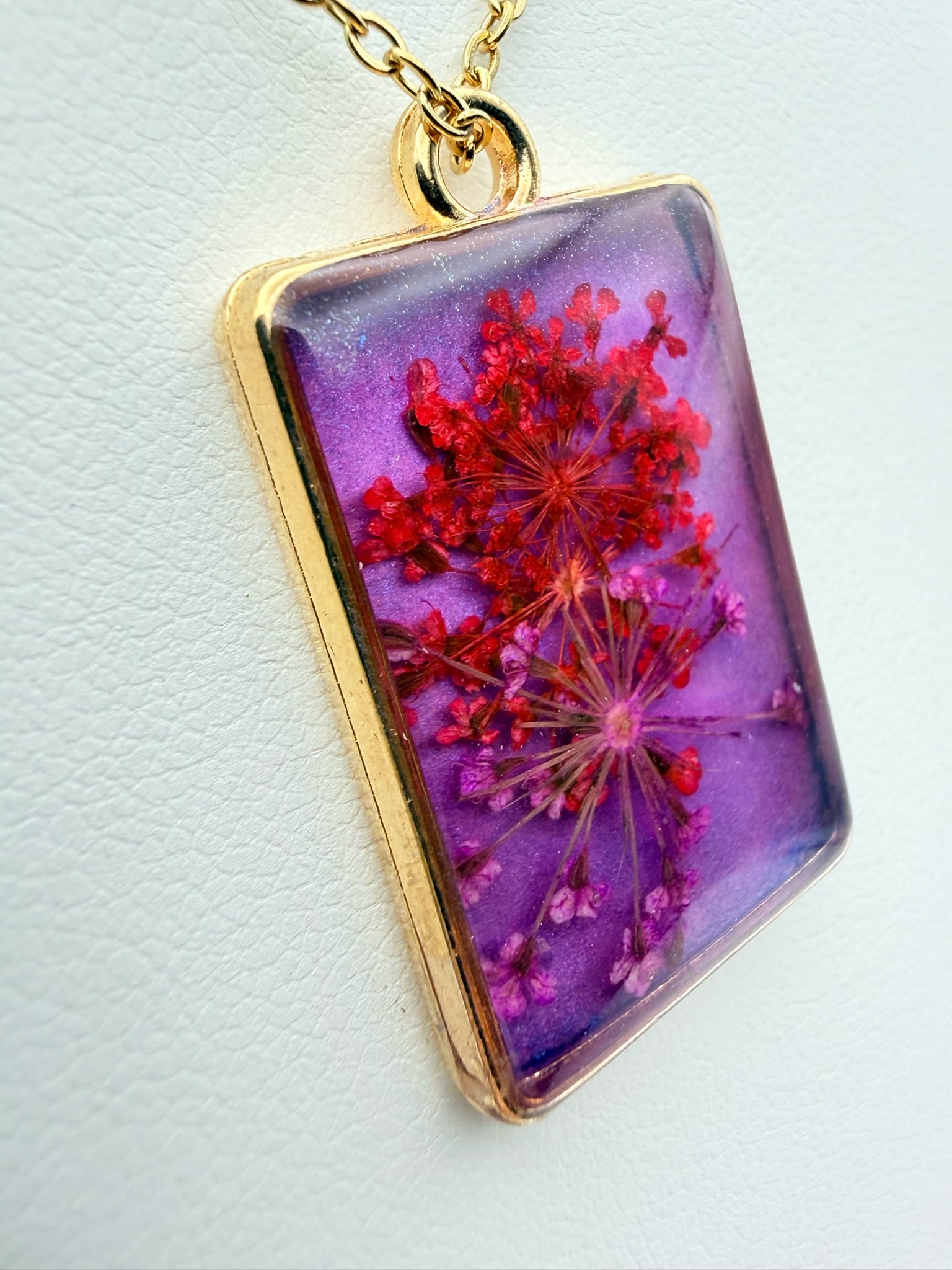 Pink Fireworks | Resin Necklace