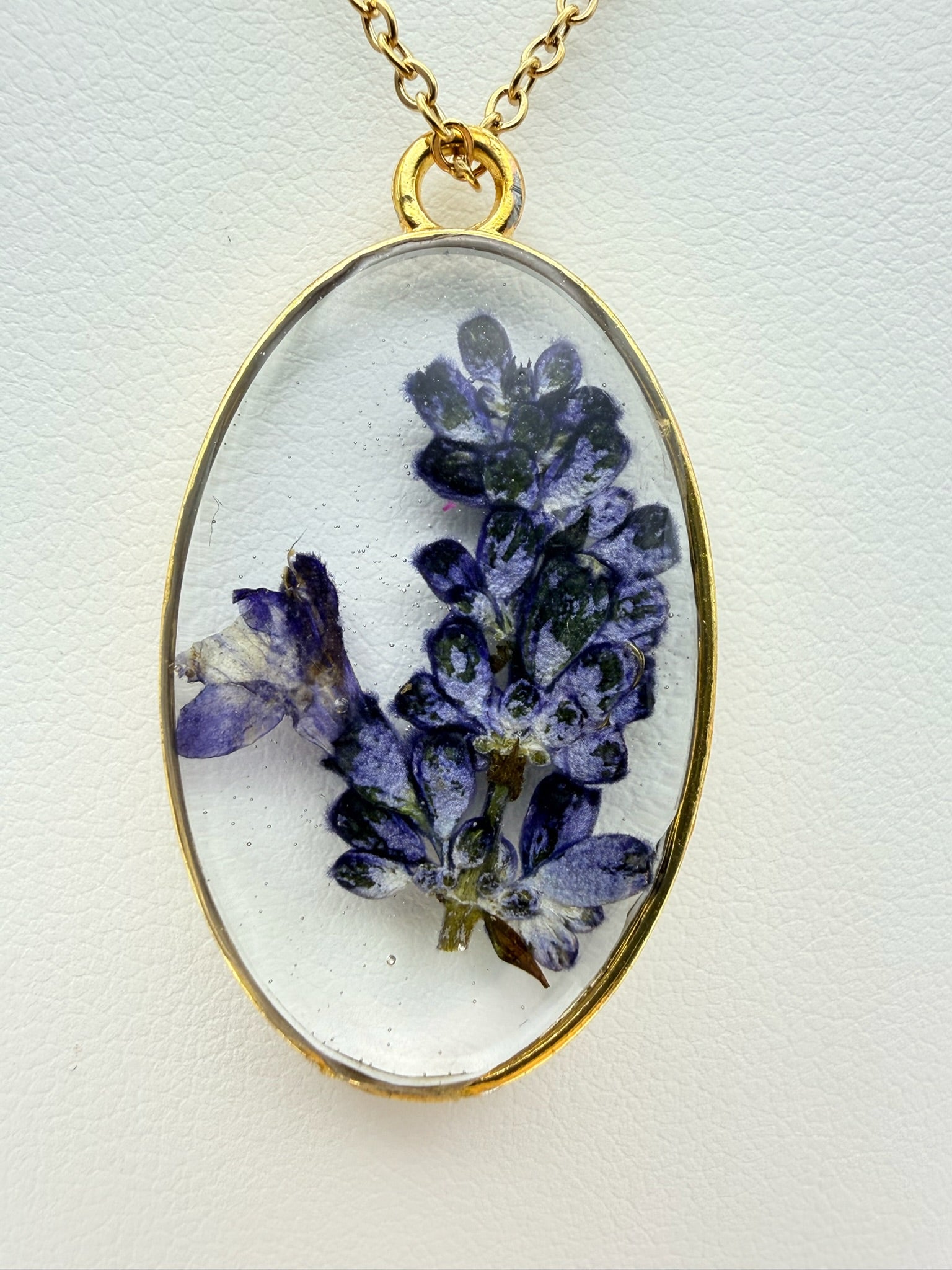 Grape Hyacinth Garden | Resin Necklace