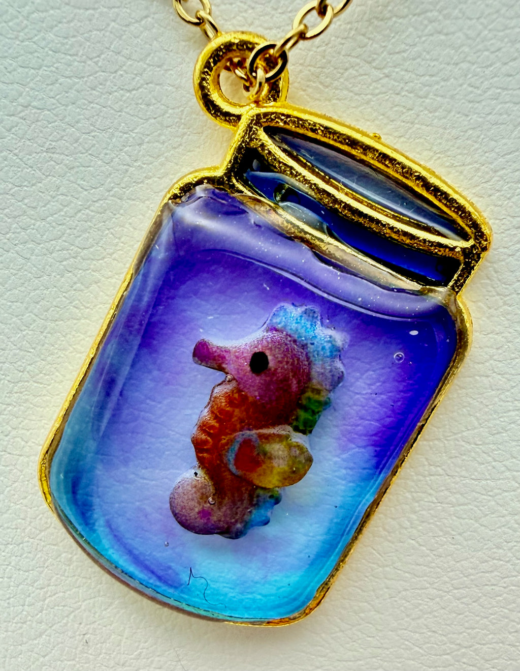 Seahorse City | Resin Necklace
