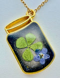 Lucky Forget-Me-Knot | Resin Necklace