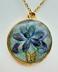 Blue Butterfly Lights | Resin Necklace