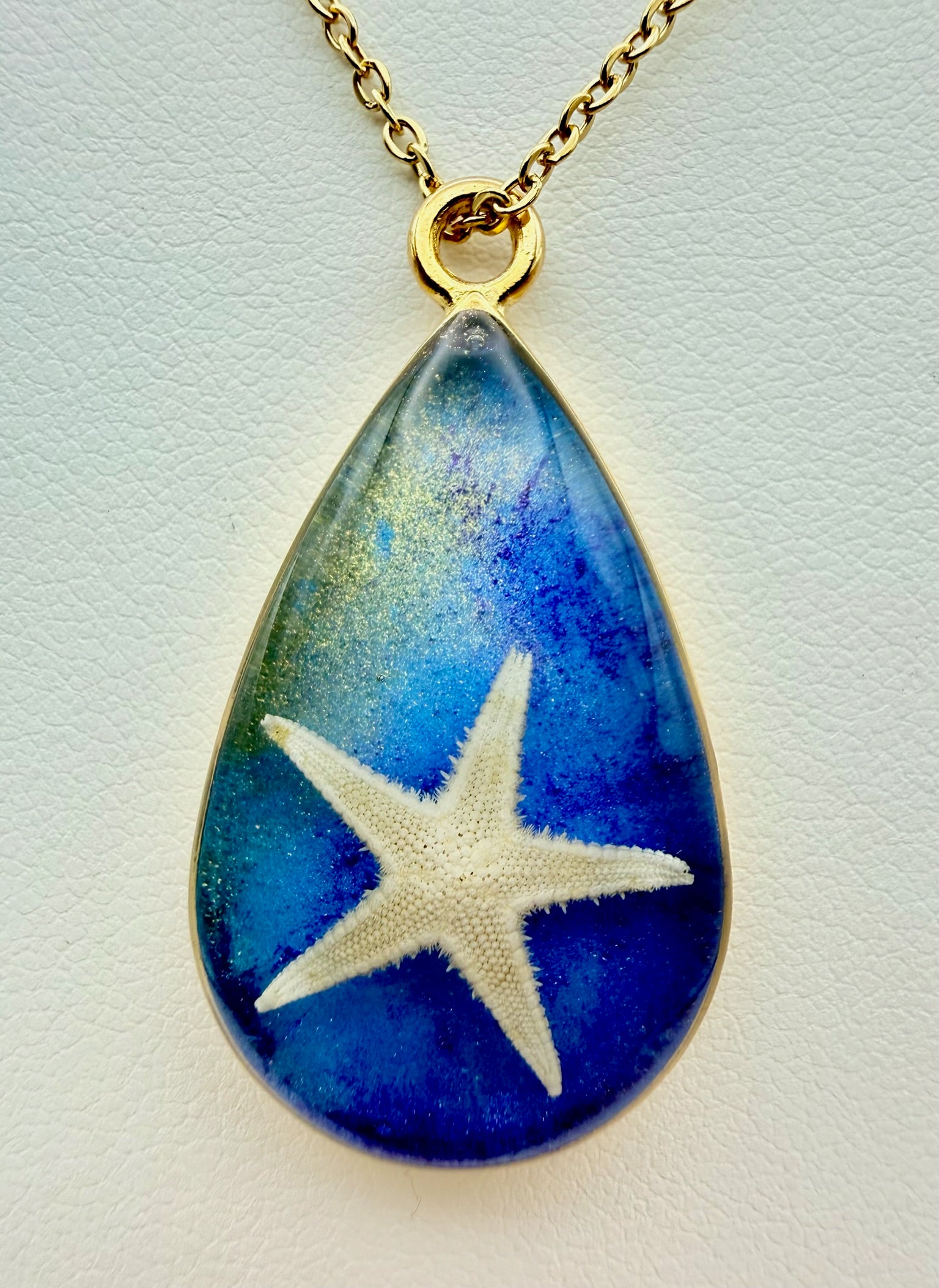 Ocean Star Drop | Resin Necklace