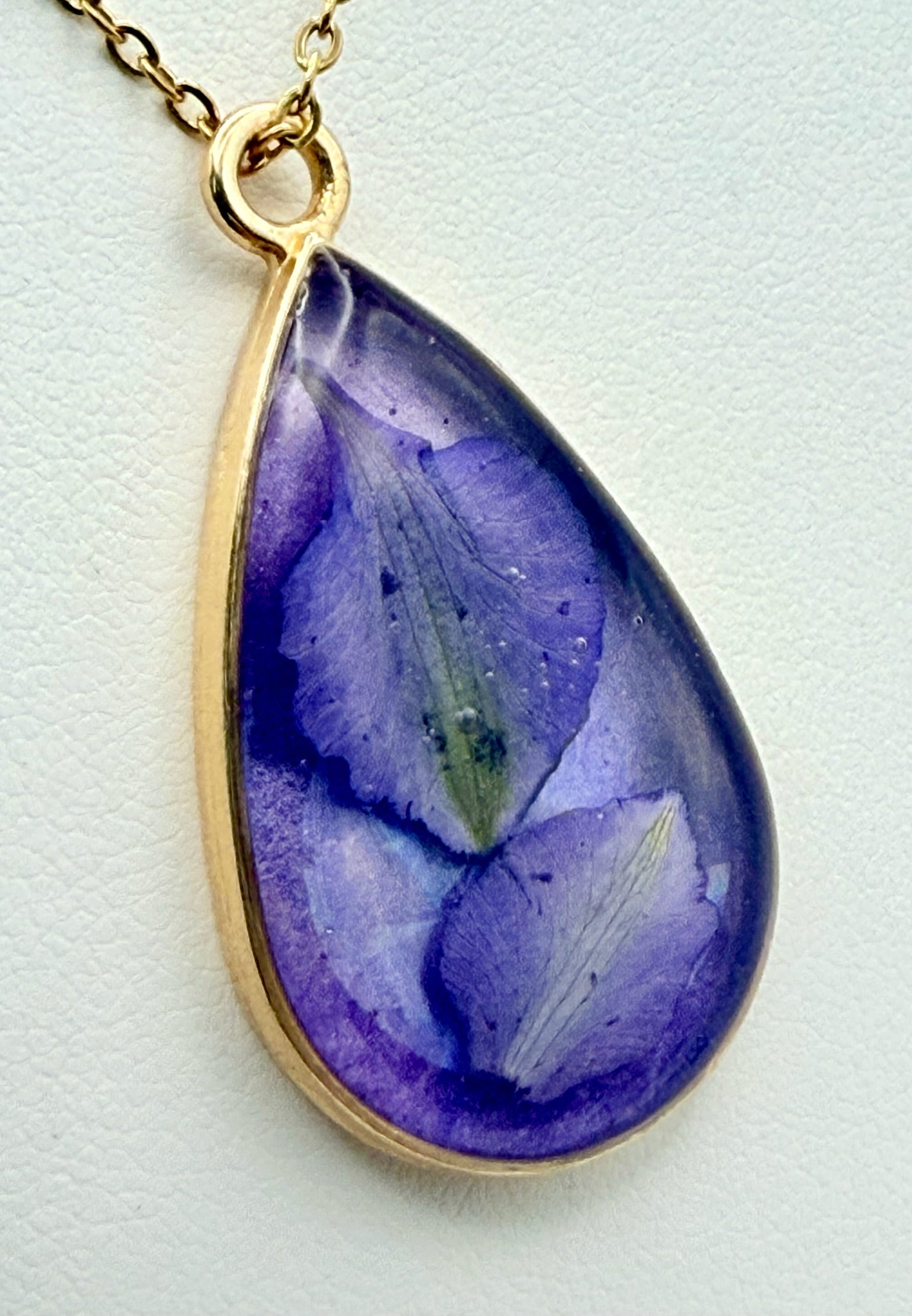 Purple Petal Fireworks | Resin Necklace