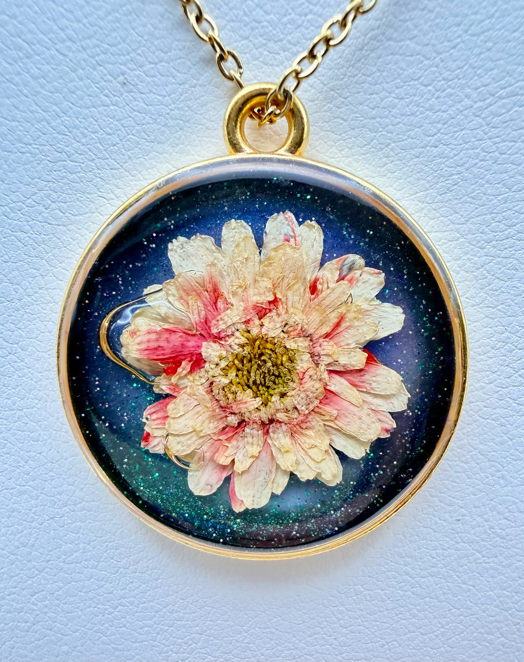 Midnight Bloom | Resin Necklace