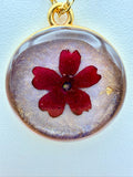 Red Alert Bloom | Resin Necklace