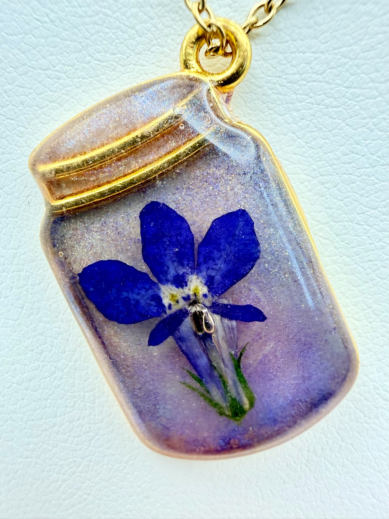 Bottled Blue | Resin Necklace