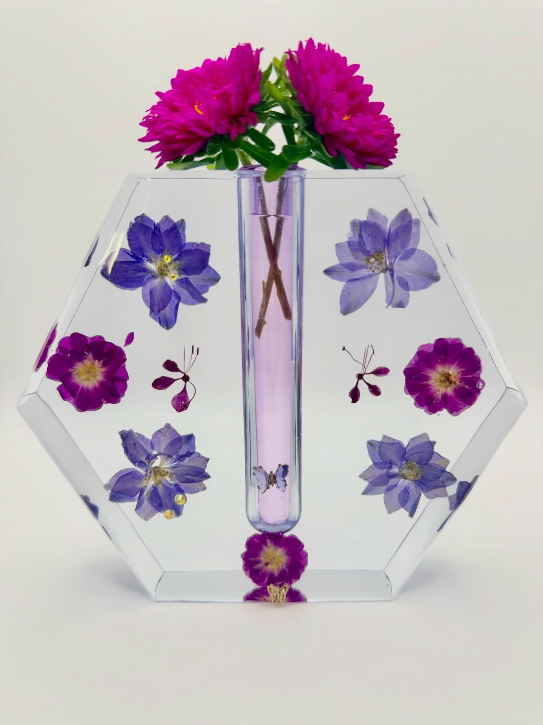 Fancy Jeannie | Custom Resin Vase, handmade multicolor resin vase